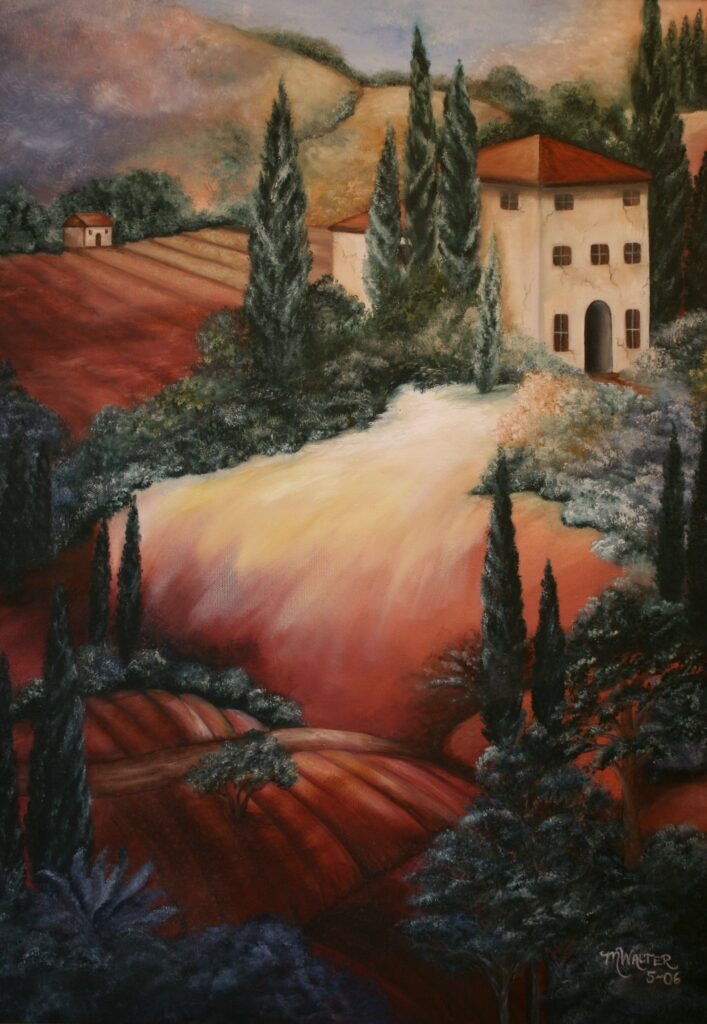 Tuscan home on a hillside